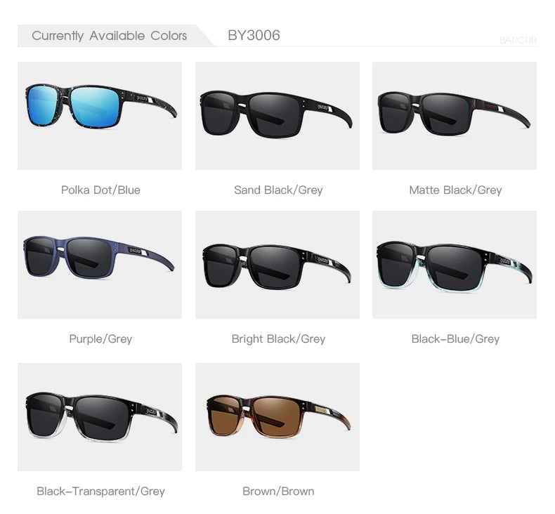 BACURY Fashion Sports Sunglasses for Men High Quality TR-90 Ultra Light Comfortable Frame for Women Outdoor Activity Sunglasses