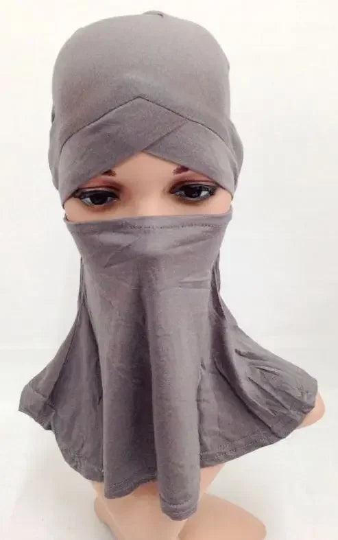 Cotton Muslim Full Cover Cross Cap Amira Hijab Arab Headwear Islamic Headwear Hat Women Modal Turban