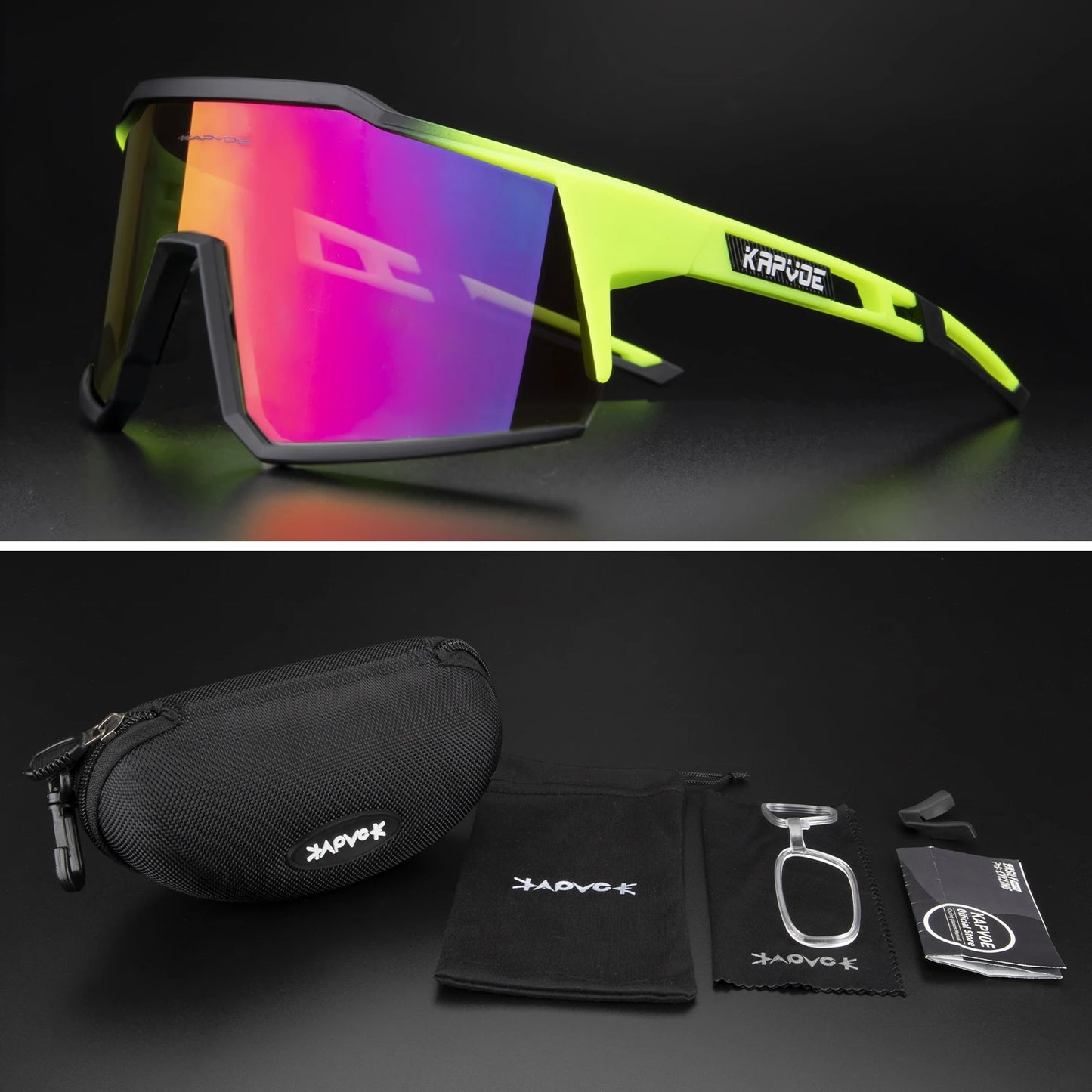 Kapvoe Sports Driving bike Cycling Glasses running climbing Sunglasses Outdoor for Men Woman Bicycle Cycling UV400 Goggles hot