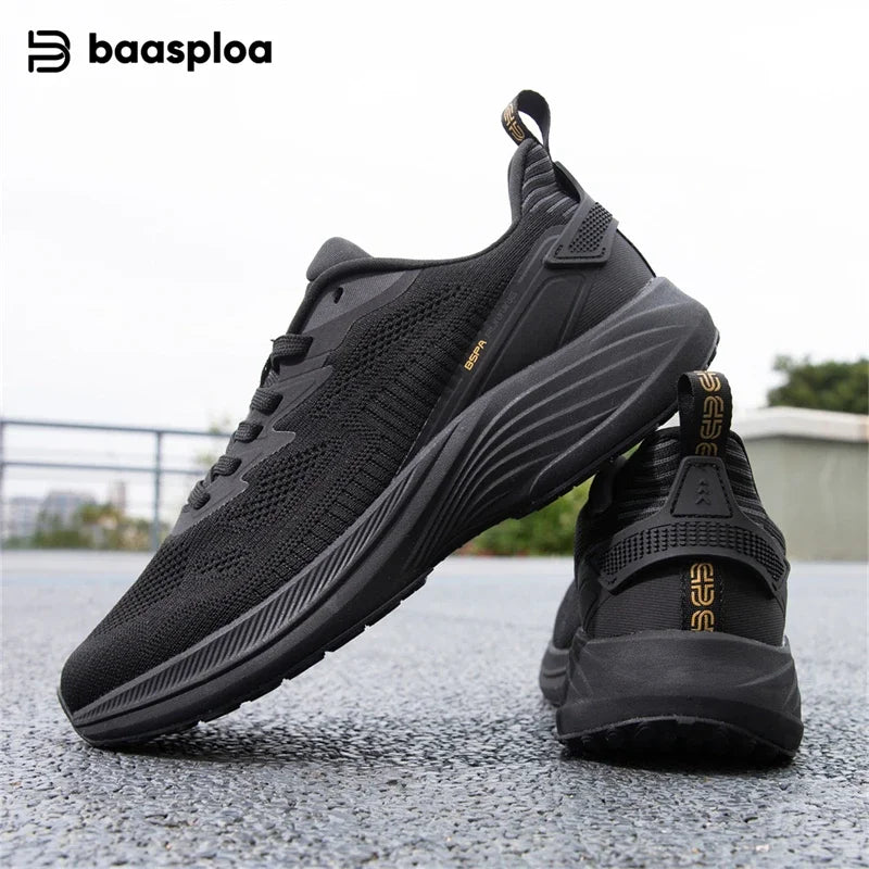 Baasploa Men Running Shoes 2025 Fashion Outdoor Lightweight Non-slip Sneakers Male Mesh Breathable Sports Shoes Wear Resistant