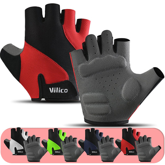 Cycling Gloves Breathable And Wear-Resistant Riding Short Finger Gloves,Outdoor Running Gloves For Spring And Summer Sports