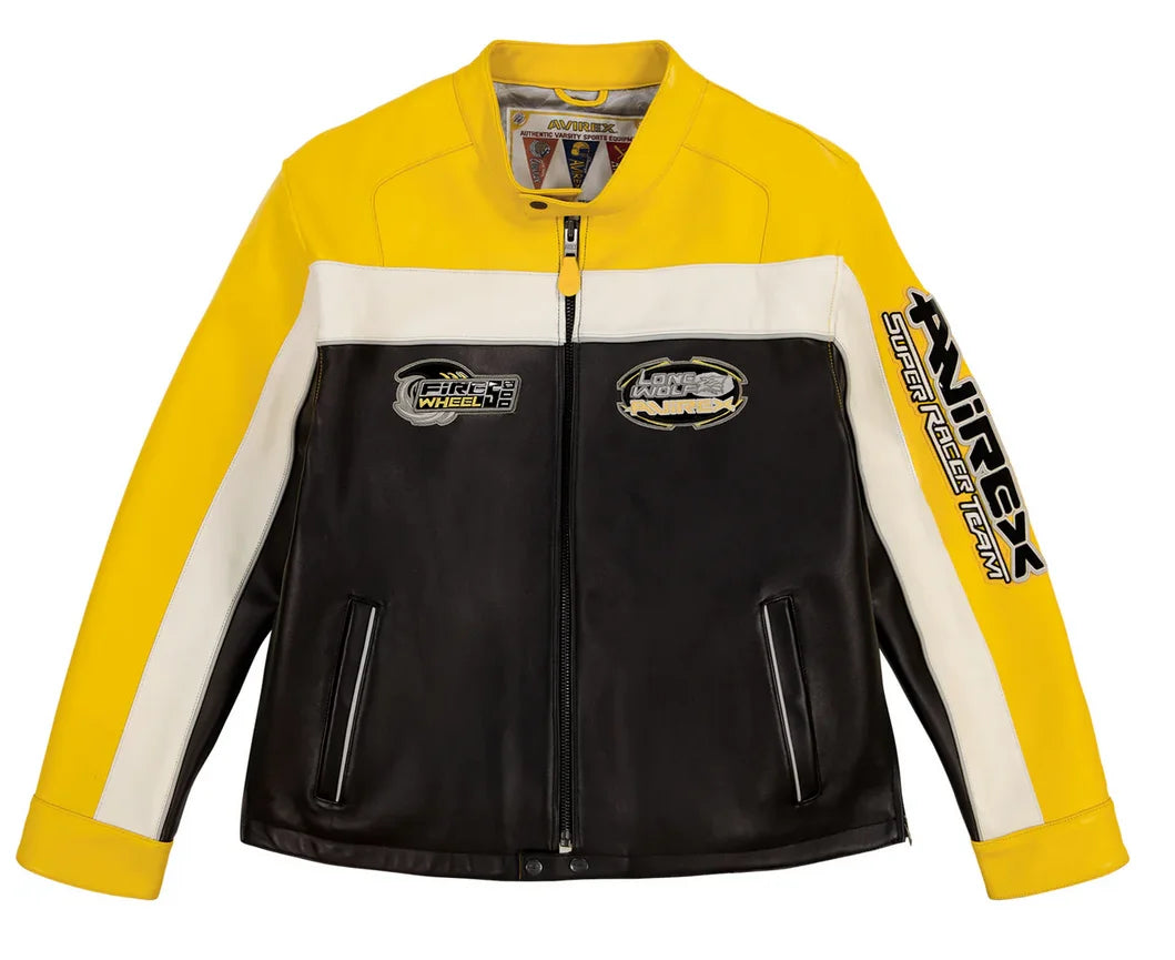 AVIREX fall new listing European lambskin jacket men's motorcycle ridingLeather jacket USA TOUR MOTORCYCLE JACKET coat tops