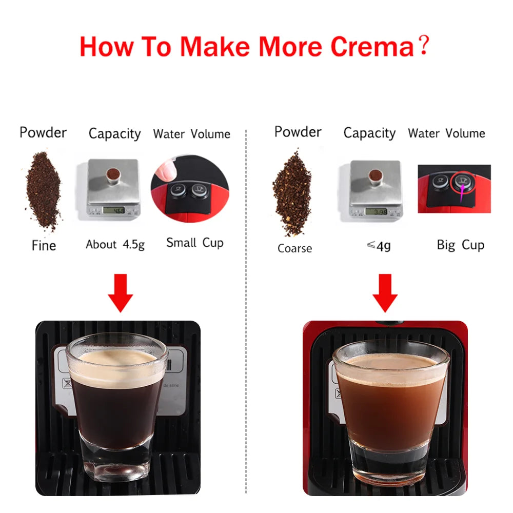 Coffee Capsule For Nespresso Reusable Stainless Steel Refillable Filters Espresso Pod Fit Inissia Pixie Essenza Mini CoffeeMaker