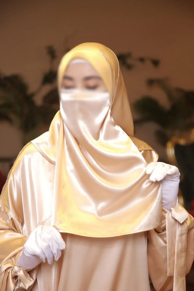 Muslim hijab for women Islamic hijab solid color satin hijab Islamic face scarf Arab Headband Breathable