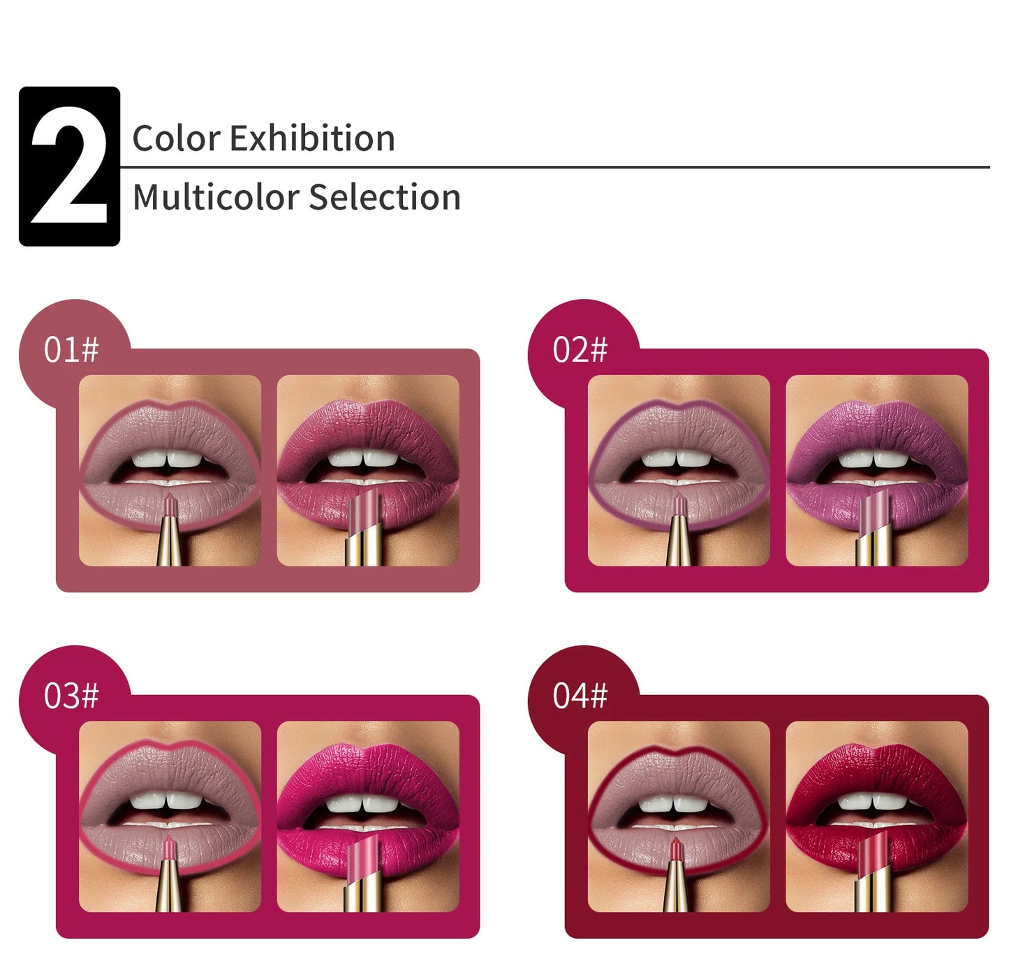 2 IN 1 Lip Liner Waterproof Nude Matte Lipstick Pencil Sexy Red Long Lasting Double Ended Lipliner Makeup Cosmetics For Women