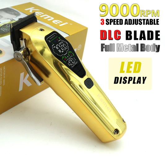 Kemei KM1698 Hair Clipper 9000RPM 10W High Power Baber Electric Hair Trimmer Professional Hair Cutting Machine for Men Men Gift