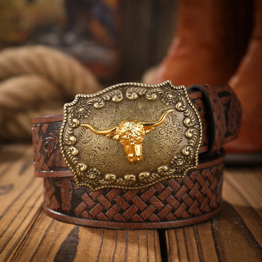 Vintage meets fashion! PU alloy buckle belt, suitable for both men and women, to create a personalized Western style