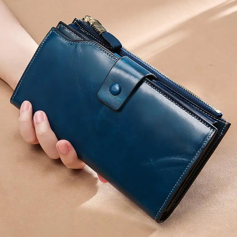 MOTAORA Women's RFID Wallet Luxury Genuine Leather Purse For Women Large Capacity Multi-layer Card Holder Fashion Wallets Ladies