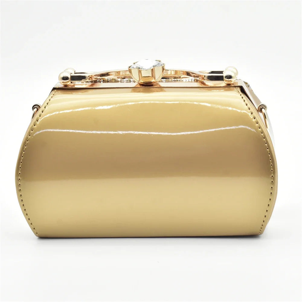 New Arrival Italian Shoes and Bags Matching Set Decorated with Rhinestone Plus Size Shoes Luxury Italian Shoe and Bag Set 2025