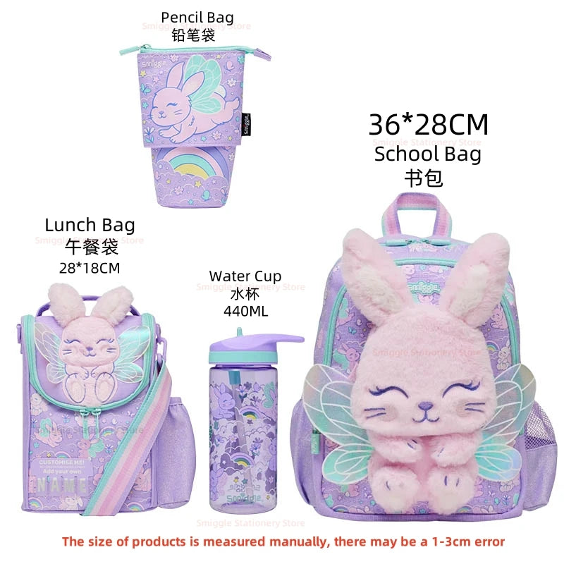 Genuine Australia Smiggle Backpack Angel Rabbit School Bag Cartoon Series Anime Backpack Student Gift Separate Purchases