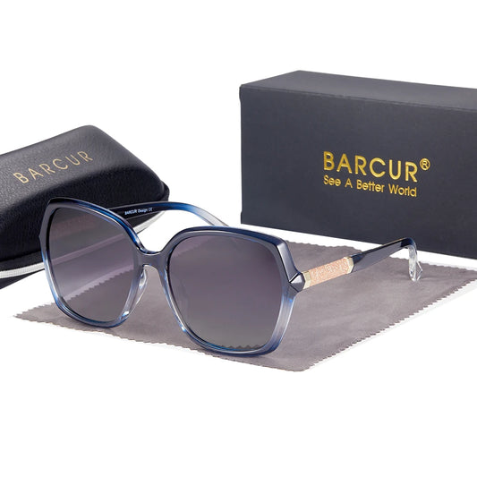 BARCUR Women Polarized Sunglasses UV400 Lady Fashion Gradient Sun Glasses for Women Eyewear Accessory