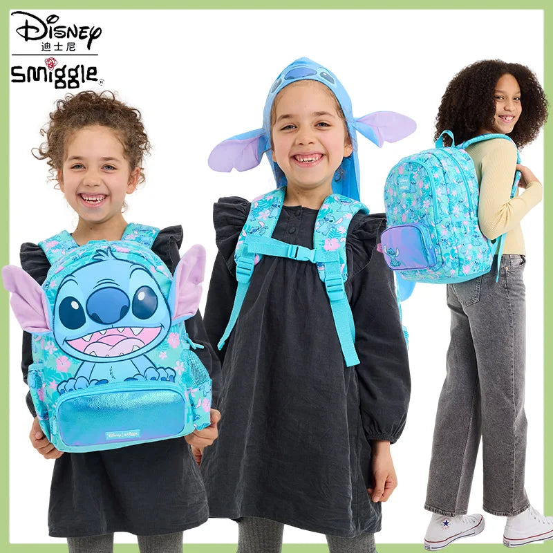 Genuine Australia Smiggle Backpack Disney Cartoon Series Stitch School Bag Anime Backpack Student Gift Separate Purchases