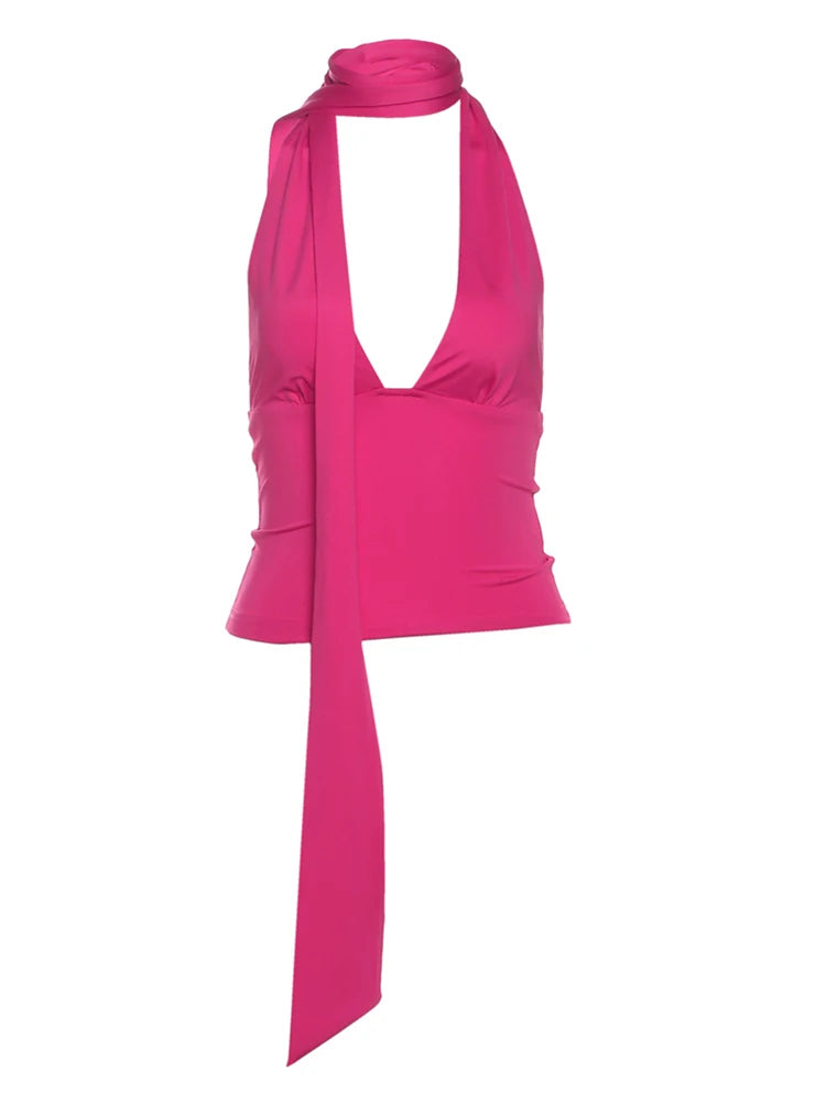 Backless Irregular Scarf Tank Top – Sexy Summer Streetwear Vest