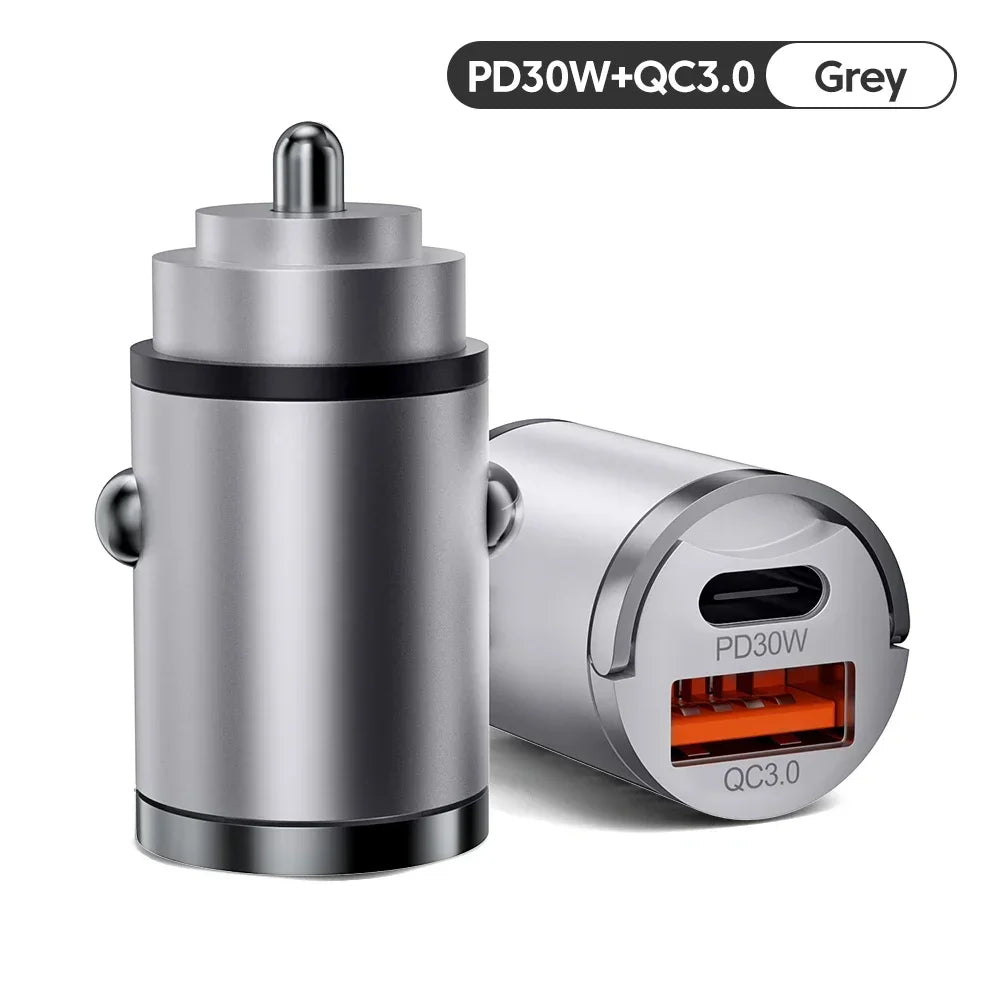 Xiaomi 100W Car Charger Lighter PD Fast Charging For IPhone QC3.0 Mini USB Type C Mini Car Phone Charger For Samsung Huawei 2025