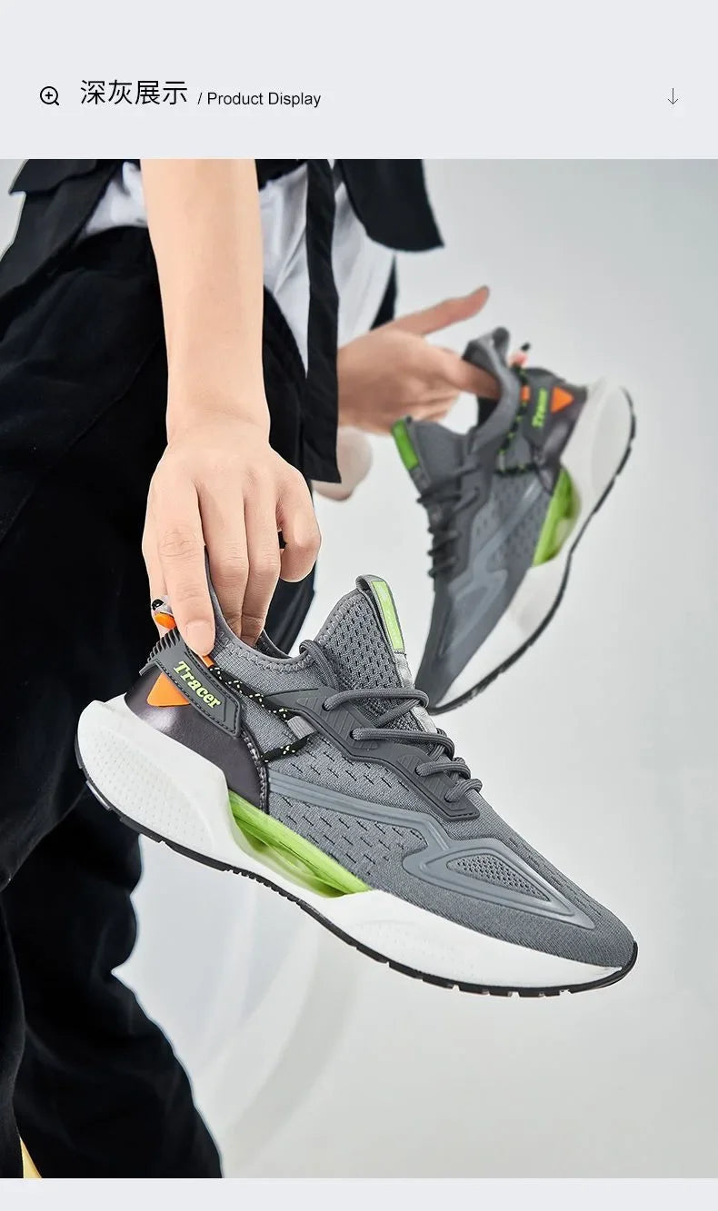 Men Casual Sneakers Running Shoes Fashion Outdoor Sneaker Fashion Sports Shoes Mesh Breathable Cushioning Basketball Footwear