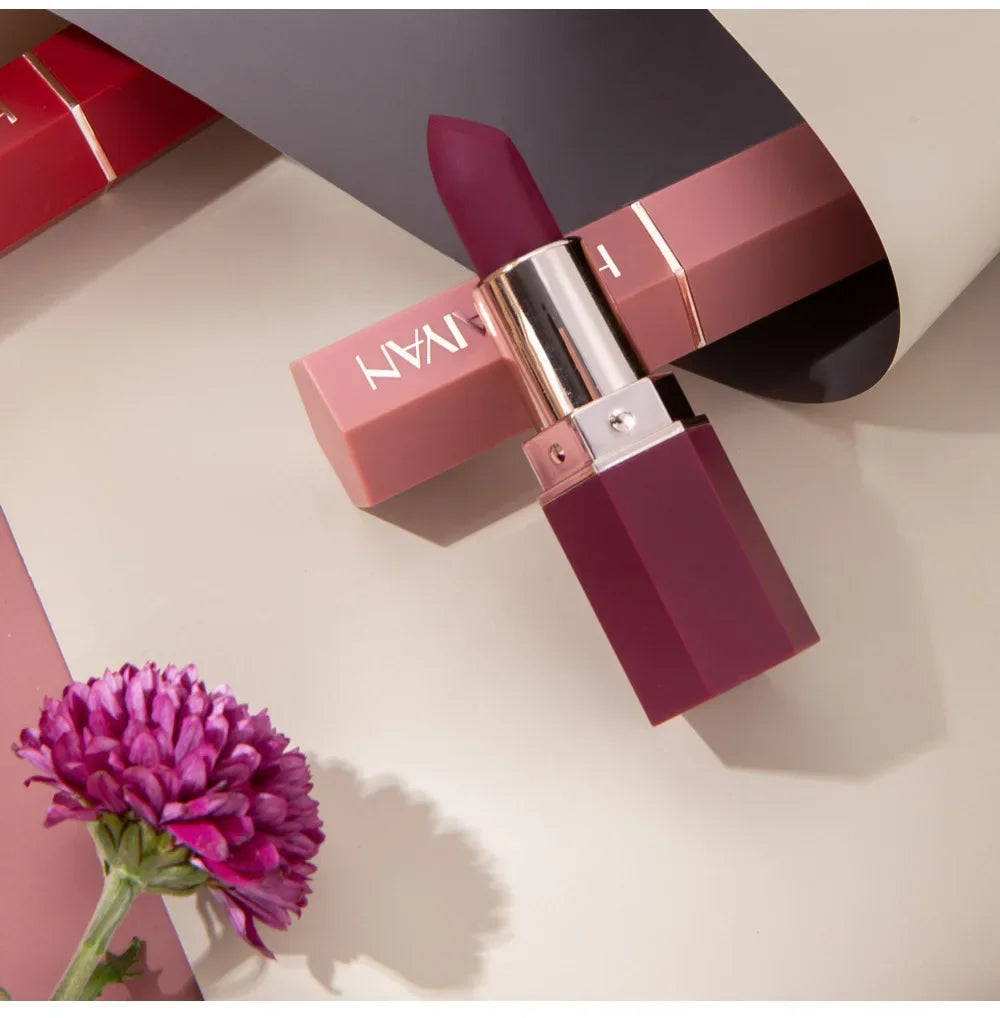 Nude Matte Lipstick Waterproof Long Lasting Non-stick Cup Lip Stick Not Fading Sexy Red Pink Velvet Lipsticks Makeup Cosmetics