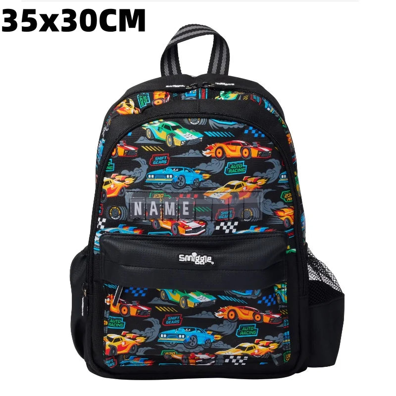 Genuine Australia Smiggle Backpack School Bag Race Car Cartoon Series Anime Backpack Student Gift Separate Purchases