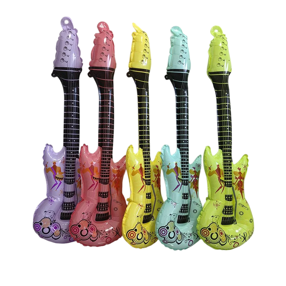 1pc Guitar Balloon 36inch Inflat Guitar Music Rock Party Decoration 80s 90s Disco Party Supplies