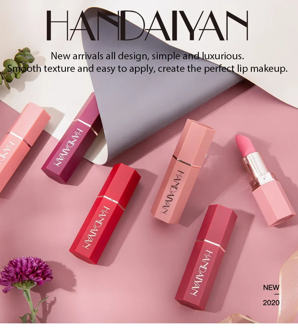 Nude Matte Lipstick Waterproof Long Lasting Non-stick Cup Lip Stick Not Fading Sexy Red Pink Velvet Lipsticks Makeup Cosmetics