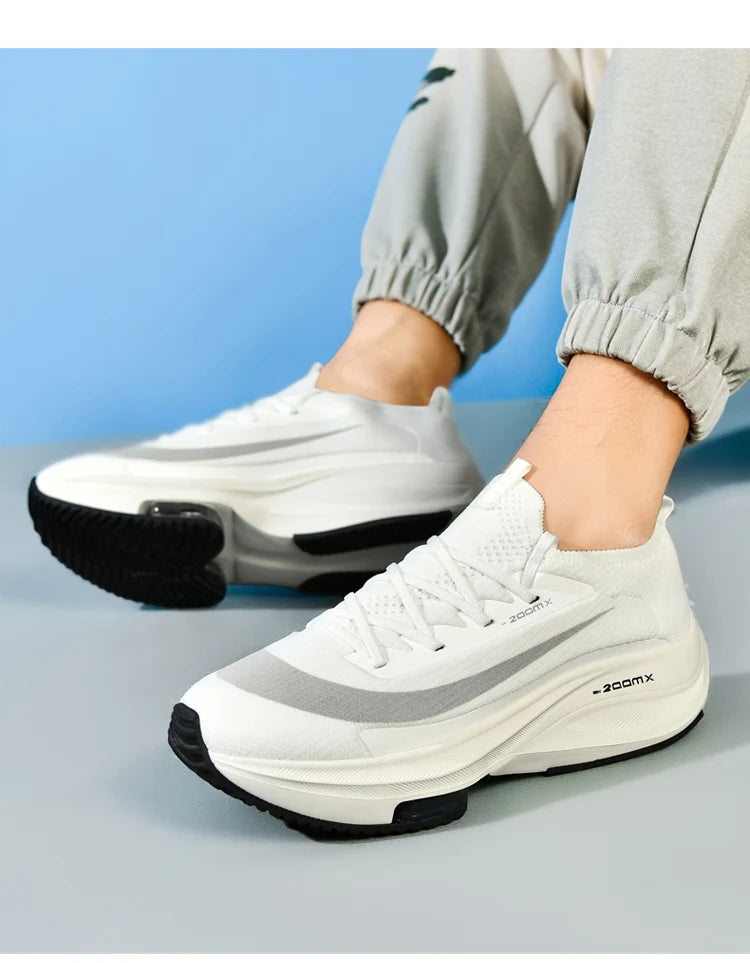 Outdoor Marathon Couple Sneaker Height Increasing Running Shoes for Men Original Soft Walking Tenis Boys Girls Sport Footwear 46