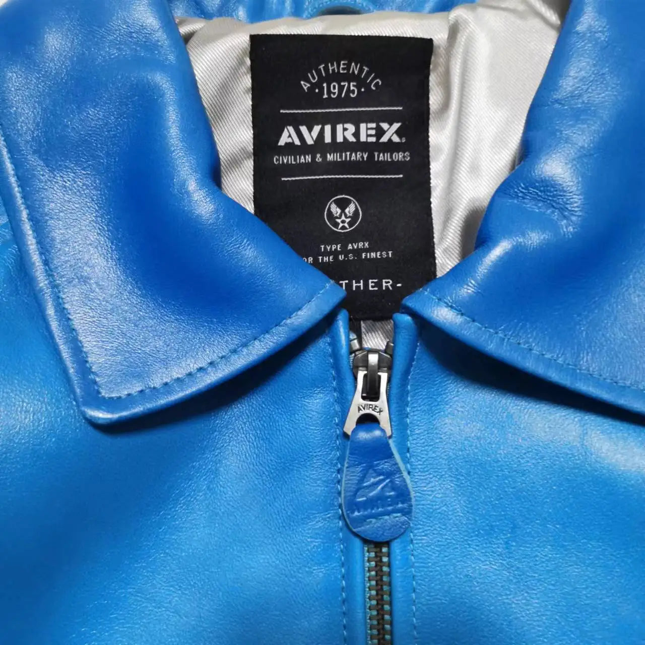 AVIREX New French Lambskin Baseball Suit Men's Gradient Fashion Casual US Size Original Lapel Loose Genuine Leather Jacket coat