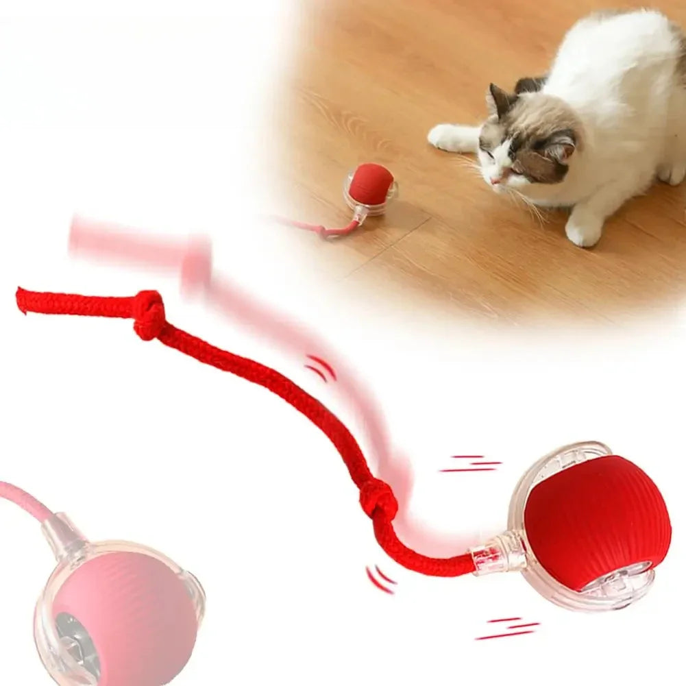 1/2PCS Interactive Cat Toys Ball Auto Electric Rolling Ball Toys for Cats/Kitty Pets Smart Automatic Teaser USB Rechargeable