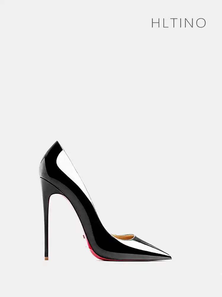 8cm (1) Women’s Patent Leather Pointed-Toe High Heels – 8cm Thin Heel