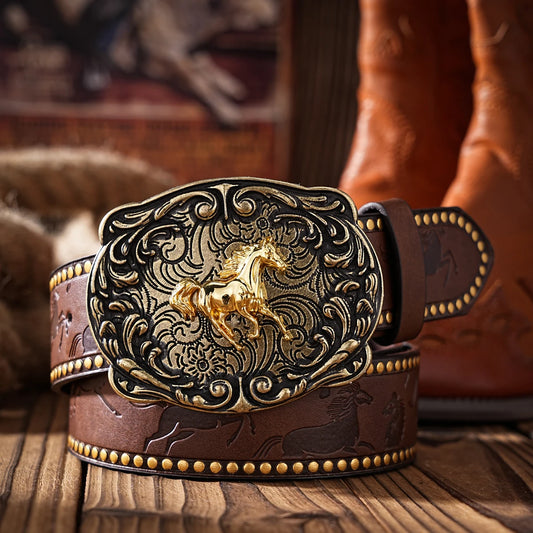 Casual, individual and retro belts, Western-style clothing accessories, metal buckles, PU belts, suitable for both men and women