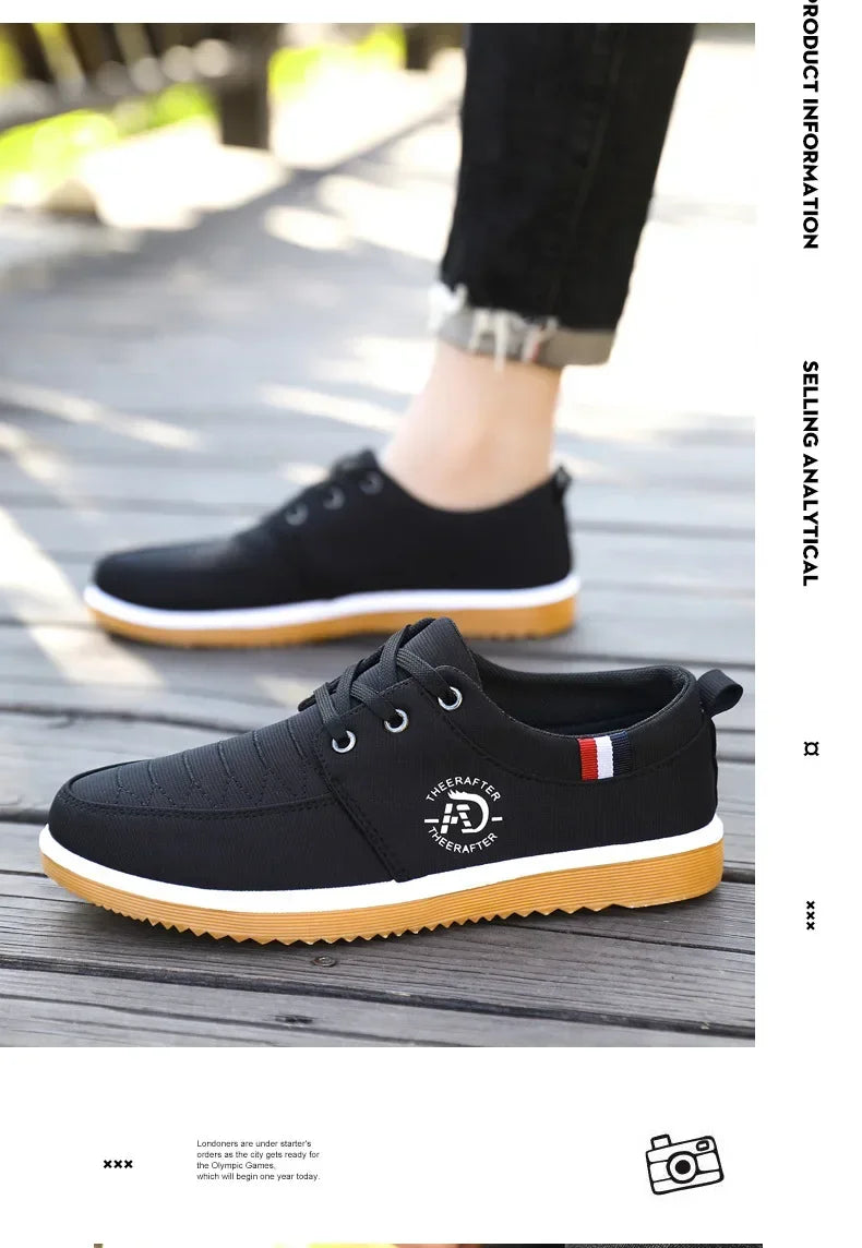 Man Canvas Shoes Fashion Platform Sneakers for Men Casual Walking Breathable Shoes Male Loafers Zapatillas Hombre 2025
