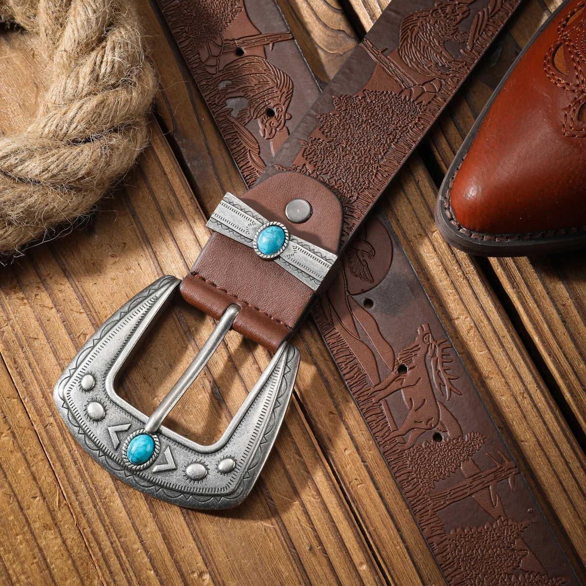 Vintage and fashion collision! PU leather alloy buckle waistband, for both men and women, to create a personalized western style