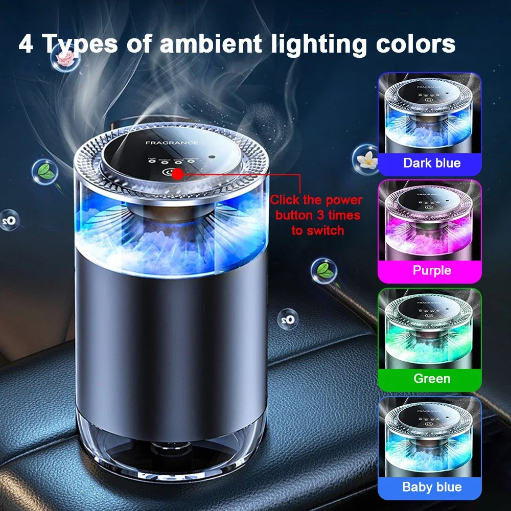 Caer Smart Car Air Freshener Rechargeable Cloud Mist Perfume Diffuser 3 Levels Adjustable Automobile Interior Humidifier Kit