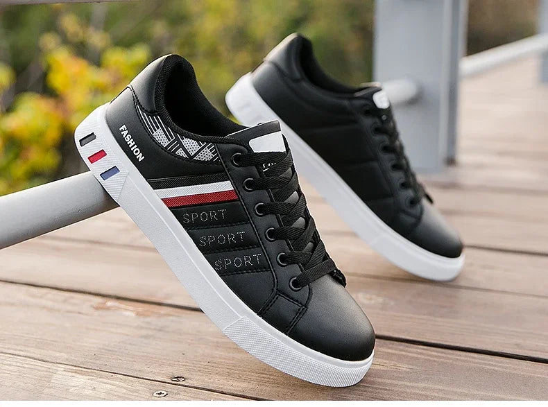 2024 Mens Casual Sneakers New Fashion Lace-up White Shoes Student Comfort Sports Plus Size Vulcanized Shoes Zapatillas De Hombre