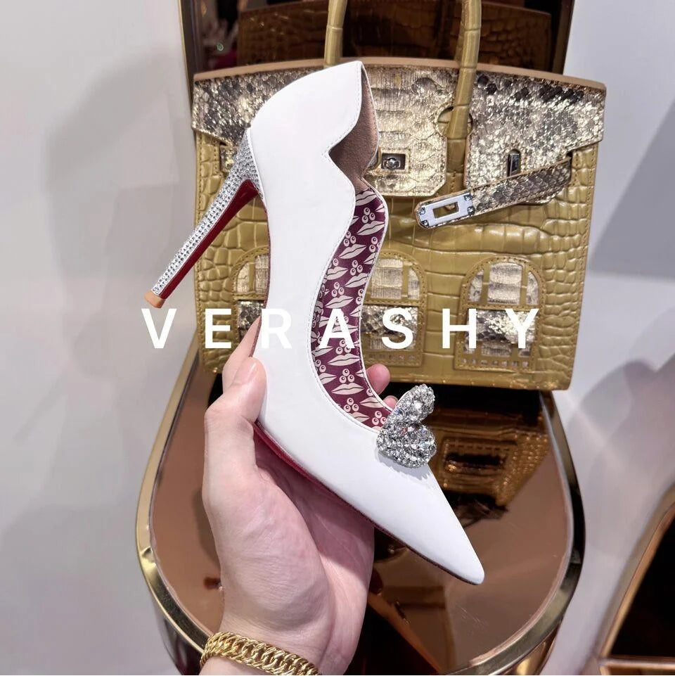 Black High Heels Women's 2025 Spring and Autumn New Shallow Toe Lipstick Lips Sexy Temperament Thin Heels Pointed Slip On Pumps