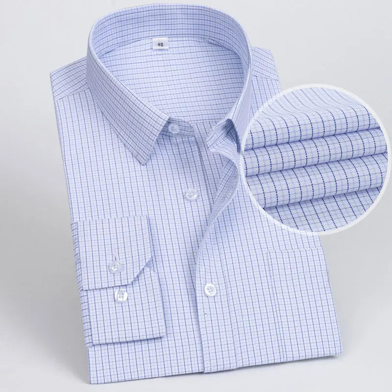 13/24 Men’s Slim-Fit High-Quality Cotton Shirt – Long Sleeves, Casual Breathable Fabric