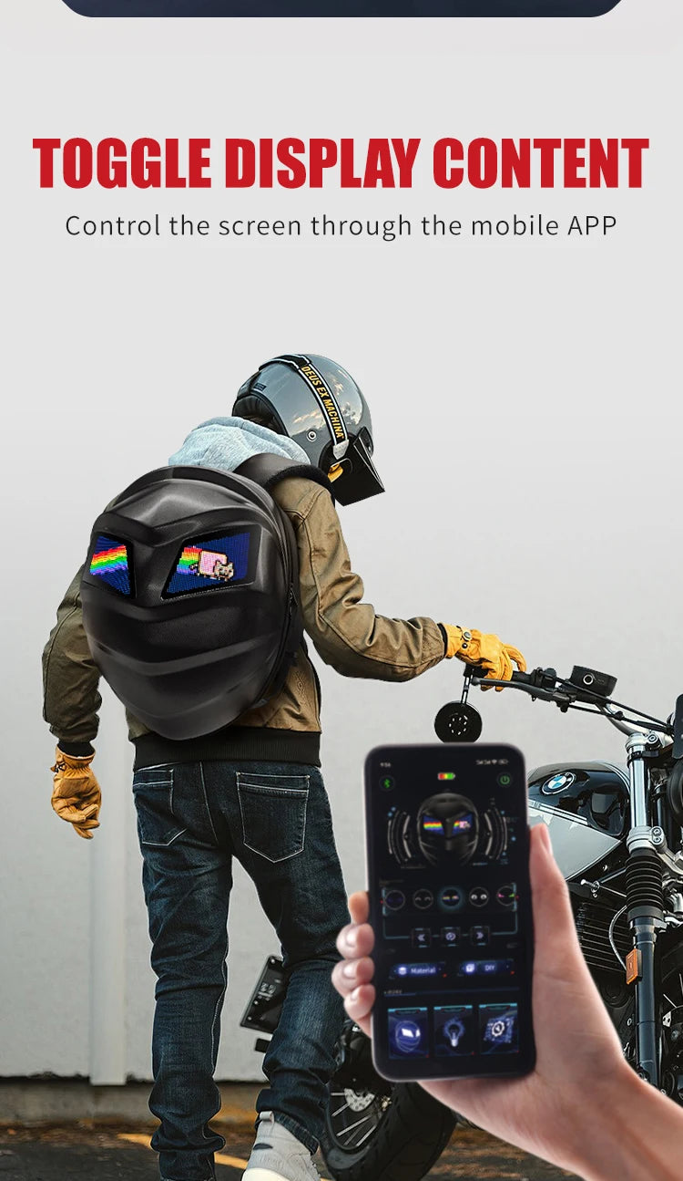 LED Travel Backpack For Men Hard Shell Motorcycle Cycling Helmet eye Backpack for woman Business Travel school Laptop Backpack