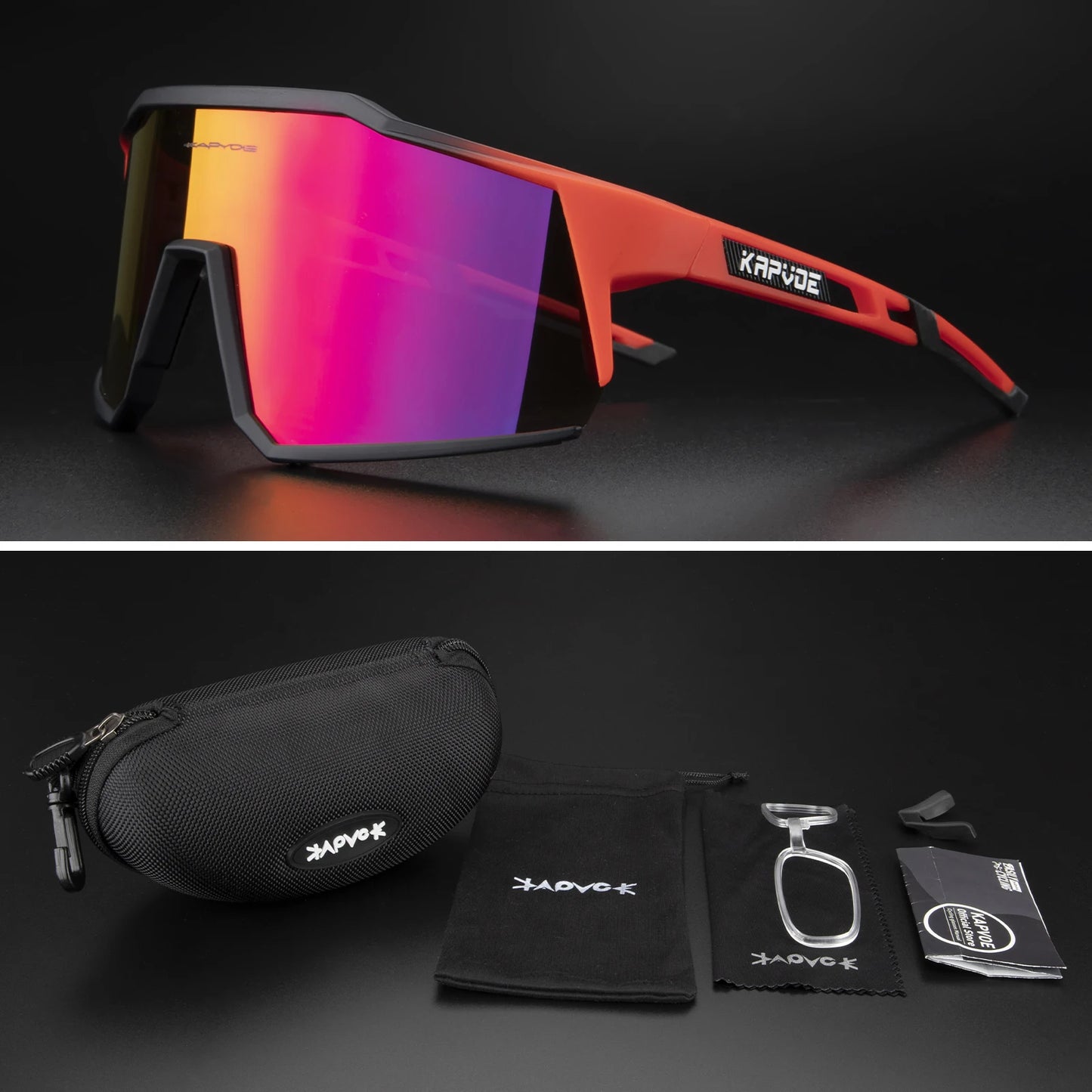 Kapvoe Sports Driving bike Cycling Glasses running climbing Sunglasses Outdoor for Men Woman Bicycle Cycling UV400 Goggles hot