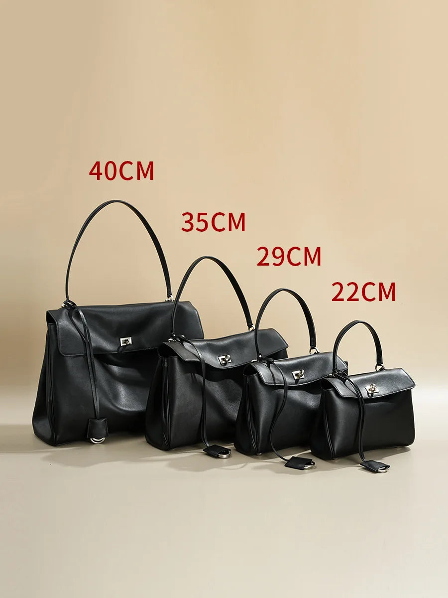 Rodeobag leather handbag, single shoulder crossbody bag, large capacity women's commuting high-end tote bag