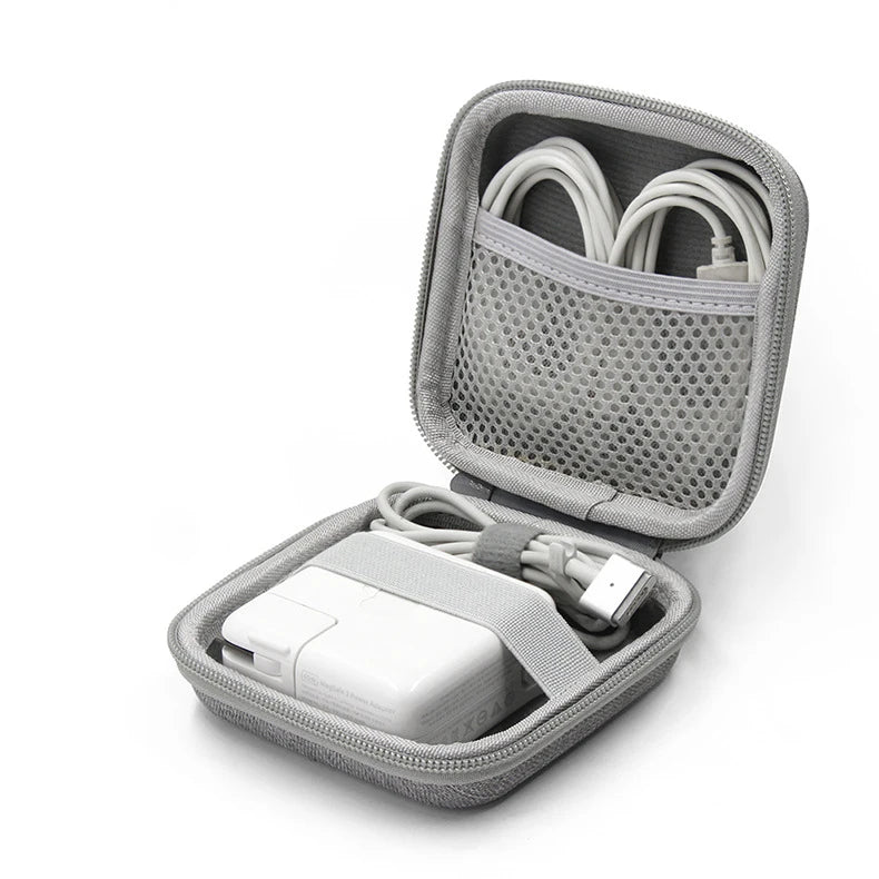 Portable Mini Hard Shell Digital Gadgets Storage Bag Artificial Leather Earphone Charger Case Data Cable U Disk Organizer