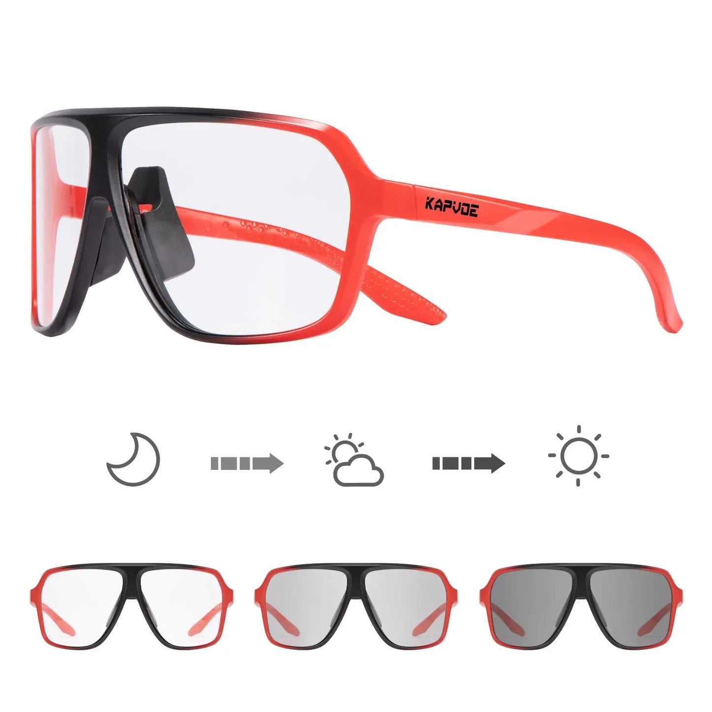 Kapvoe Polarized Cycling Sunglasses Road Riding for Men Fishing Glasses Mountain Bike Bicycle Goggles MTB Eyewear Speed Sports