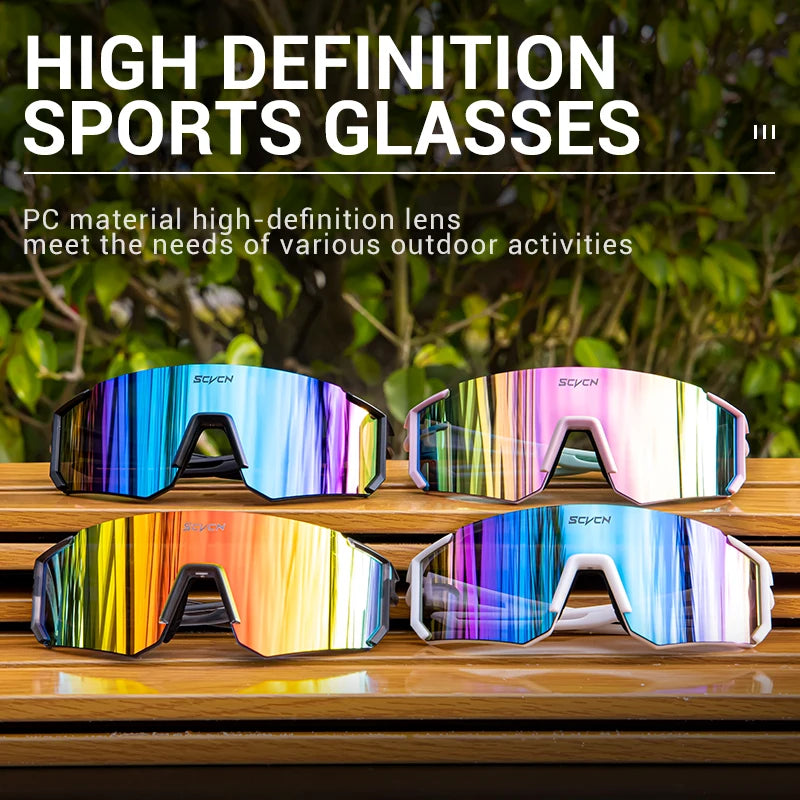 SCVCN Outdoor Bike Cycling Sunglasses Men MTB Road Driving Glasses Sports Women Hiking Bicycle Cycling Glasses UV400 Goggles New