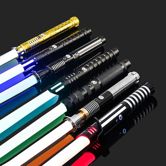 RGB Metal Lightsaber Dueling Smooth Swing Laser Sword Sabre De Luz 16 Color Changing 16 Sounds FOC Rave Weapon Flashing Toy