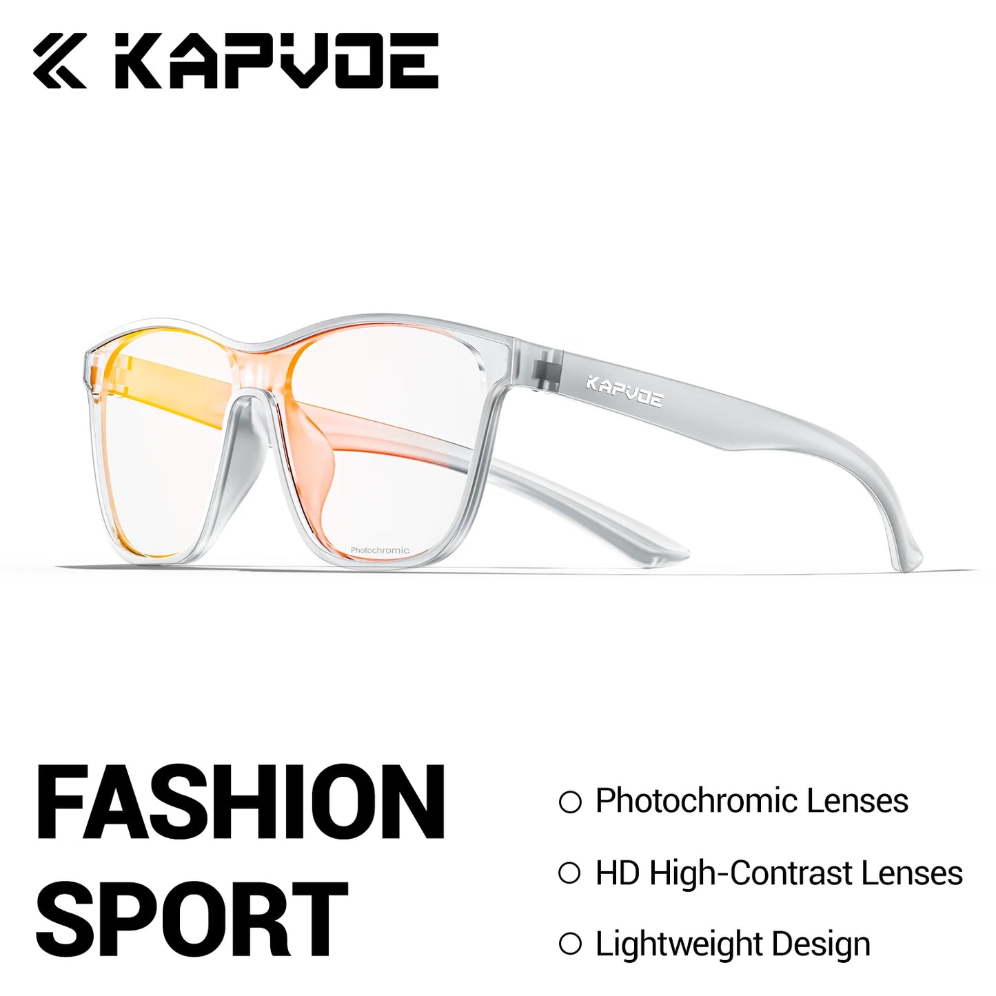 Kapvoe Photochromic Polarized Sunglasses For Men And Women Driving Glasses Glasses Sports Glasses Running Lightweigh Glasses