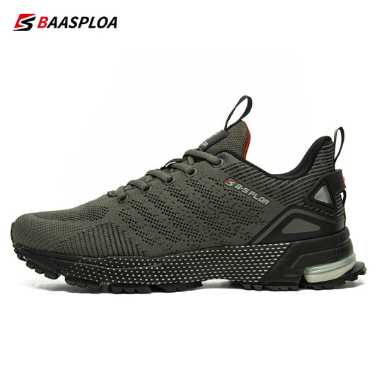 Baasploa Men Running Shoes Lightweight Sport Shoes for Men Mesh Breathable Casual Sneakers Non-Slip Outdoor 2023 New Arrival