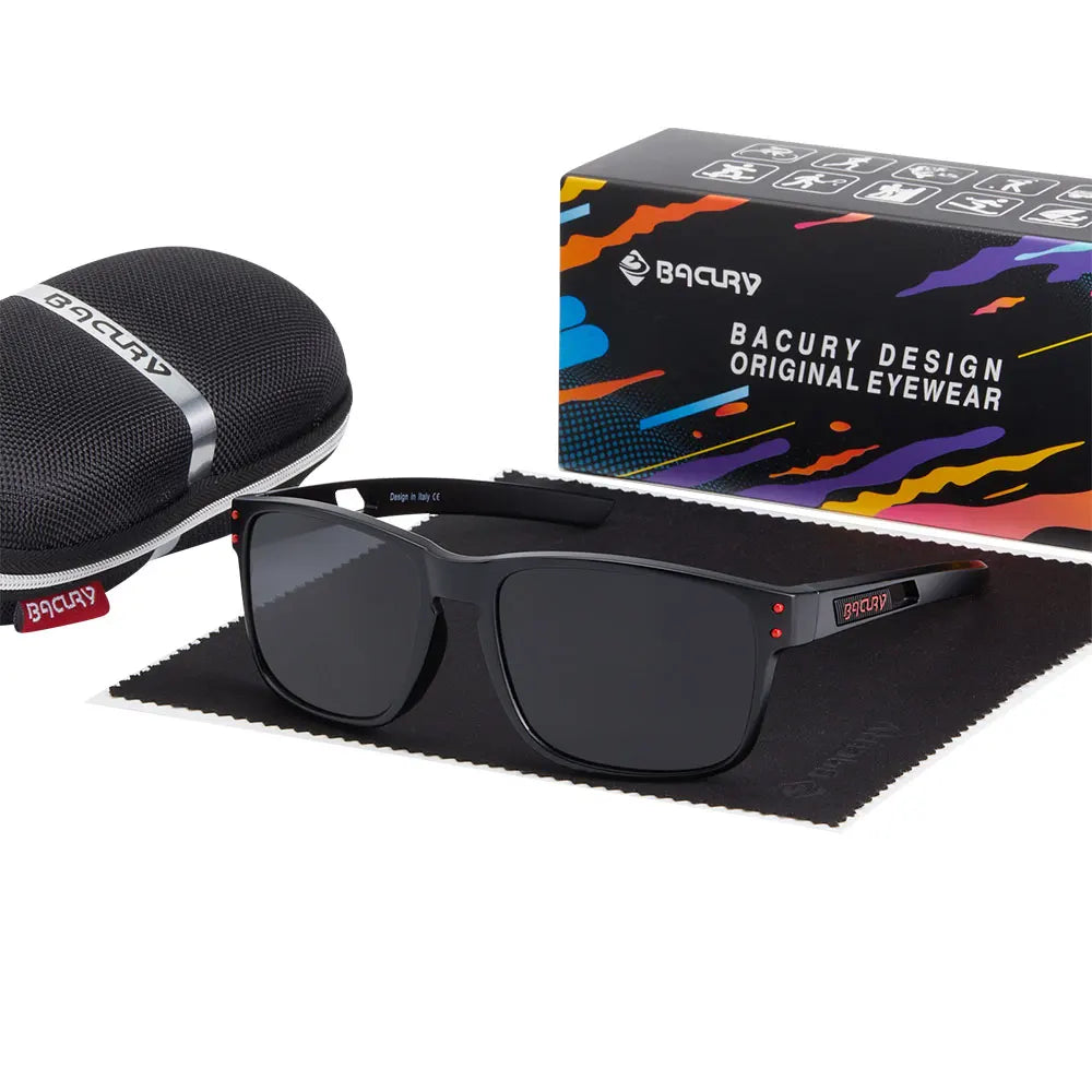 BACURY Fashion Sports Sunglasses for Men High Quality TR-90 Ultra Light Comfortable Frame for Women Outdoor Activity Sunglasses