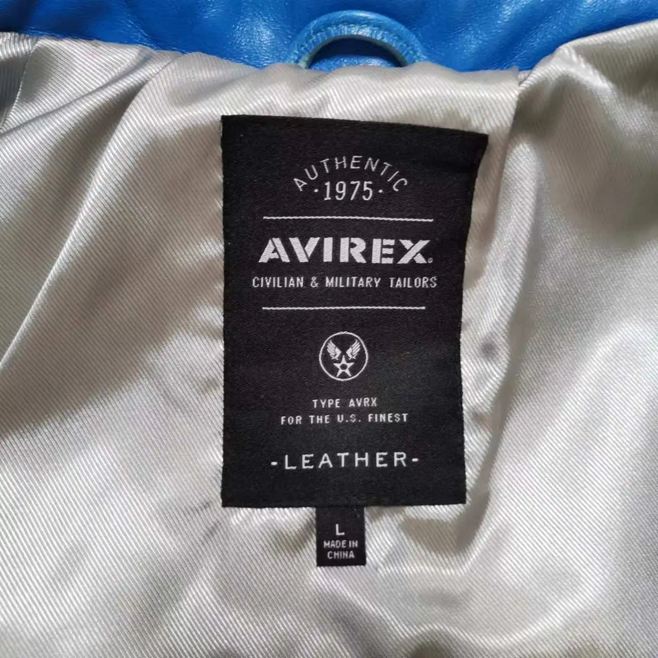 AVIREX New French Lambskin Baseball Suit Men's Gradient Fashion Casual US Size Original Lapel Loose Genuine Leather Jacket coat