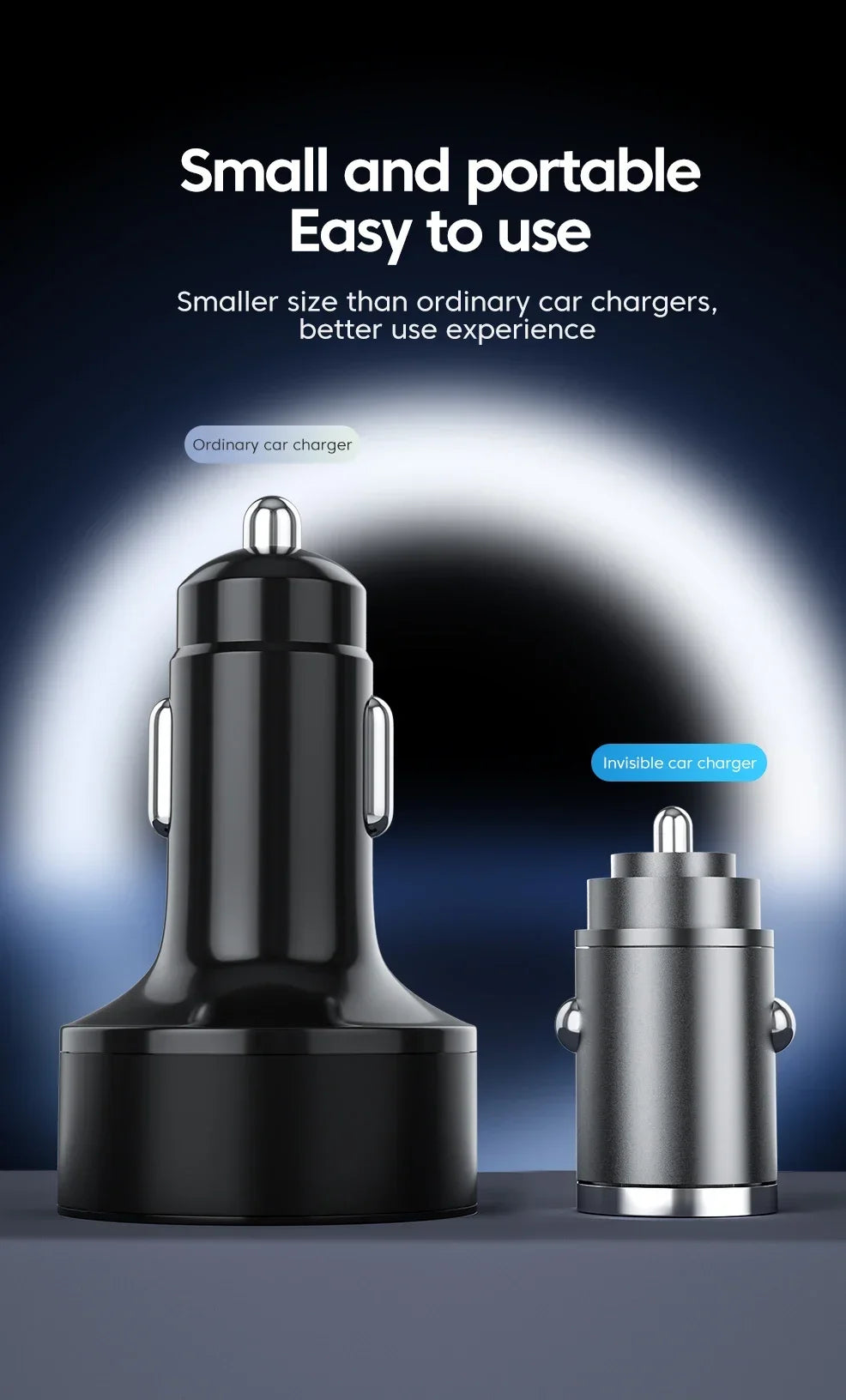 Xiaomi 100W Car Charger Lighter PD Fast Charging For IPhone QC3.0 Mini USB Type C Mini Car Phone Charger For Samsung Huawei 2025