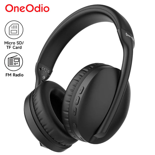 Oneodio SuperEQ S6001 Bluetooth Headphones Over Ear Wireless Headset With Micro SD/TF Card/FM Radio Modes Stereo HiFi Headphones