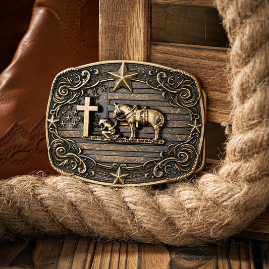 Western style plate buckle belt metal buckle one belt buckle