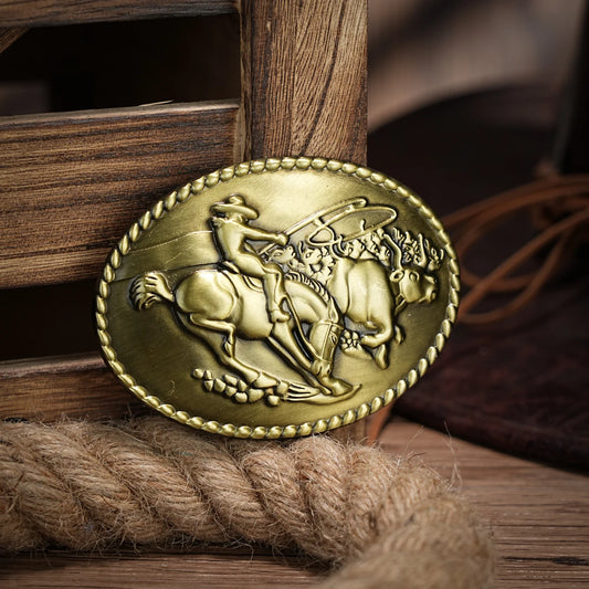 Western Belt Buckle Initial Vintage-Cowboy Rodeo Silver Large Skull Belt Buckle for Men Women