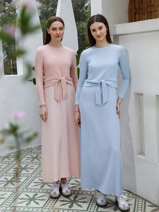 AP SS25 Women Wrap Ribbed T-Shirt & Lady Blend Slip Dress – 5 Colors